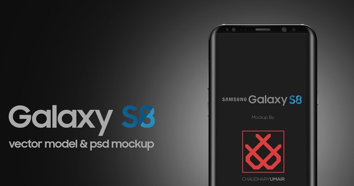 Samsung Galaxy S8 Fully Customizable Multi-part Mockup