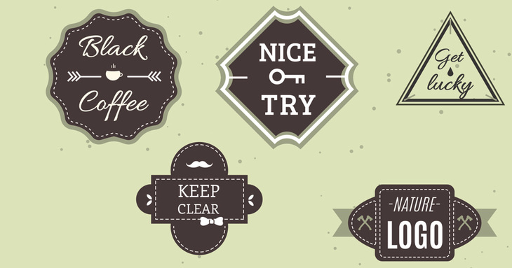 Retro Vintage Icons or Logotypes set