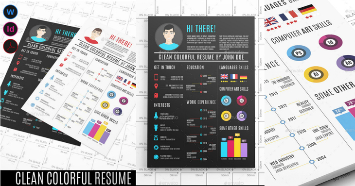 Clean & Colorful Resume