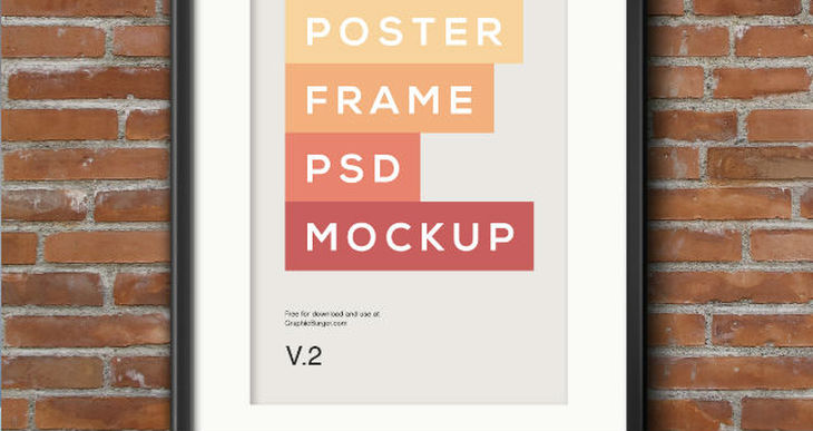 Brick Wall Poster Mockup